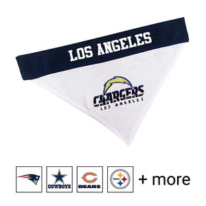 Pets First NFL Reversible Dog & Cat Bandana, Los Angeles Chargers, Large/X-Large