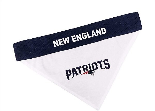Pets First NFL Reversible Dog & Cat Bandana, New England Patriots, Small/Medium slide 1 of 5