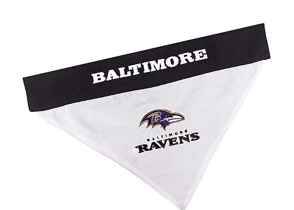 Pets First NFL Reversible Dog & Cat Bandana, Baltimore Ravens, Small/Medium slide 1 of 5