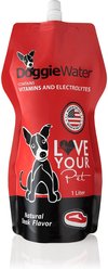 DoggieWater Steak Flavor Dog Supplement, 1-L pouch