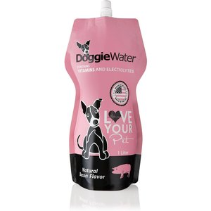 DoggieWater Bacon Flavor Dog Supplement, 1-L pouch
