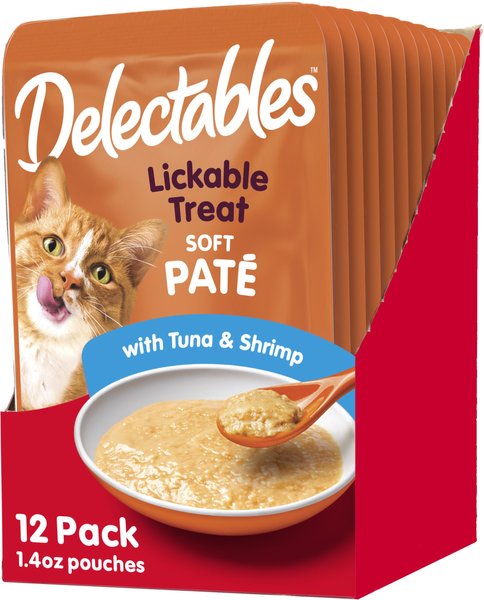 HARTZ Delectables Soft Pate Tuna Shrimp Lickable Cat Treats 1.4