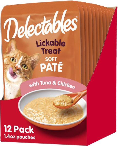 Hartz Delectables Soft Pate Tuna & Chicken Cat Treats, 1.4-oz pouch, 12 count slide 1 of 7