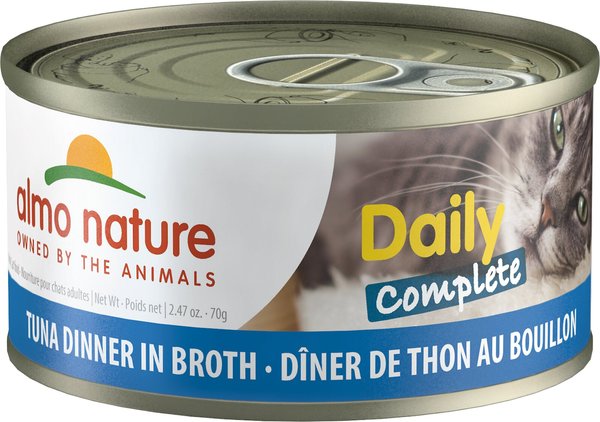 Almo Nature Daily Complete Tuna Dinner In Broth Canned Cat Food, 2.47-oz, case of 12 slide 1 of 9