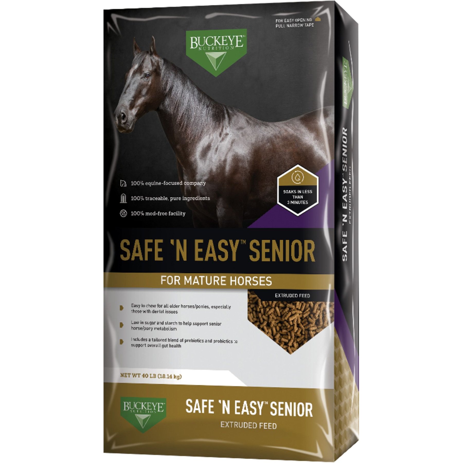 BUCKEYE NUTRITION Safe N' Easy Senior Low Sugar, Low Starch Senior ...