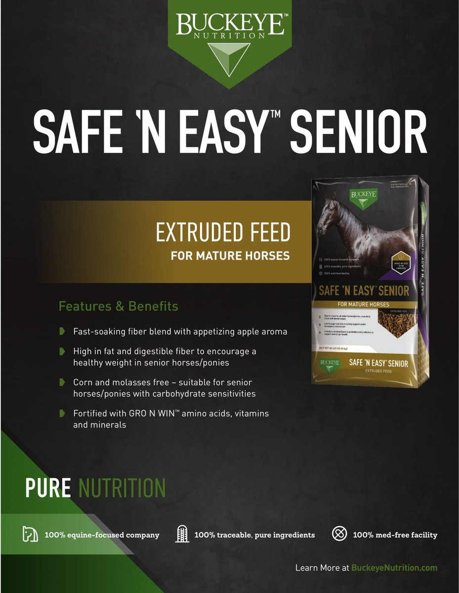 BUCKEYE NUTRITION Safe N' Easy Senior Low Sugar, Low Starch Senior