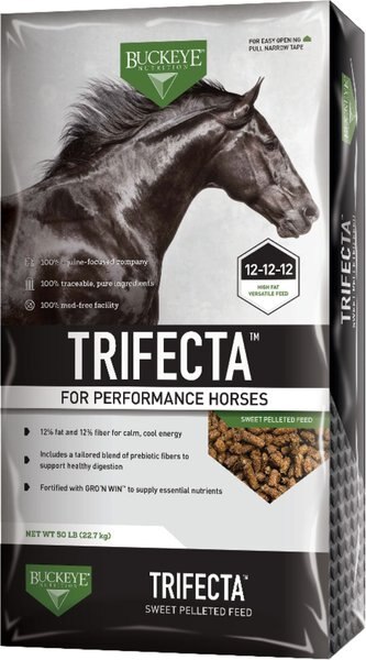 Buckeye Nutrition Trifecta Performance Sweet Horse Feed, 50-lb bag slide 1 of 4