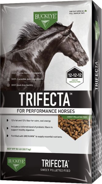 Buckeye Nutrition Trifecta Performance Sweet Horse Feed, 50-lb bag slide 1 of 5