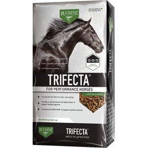 Buckeye Nutrition Trifecta Performance Sweet Horse Feed, 50-lb bag