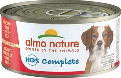 Almo Nature HQS Complete Chicken Stew with Beef Canned Dog Food, 5.5-oz can, case of 24