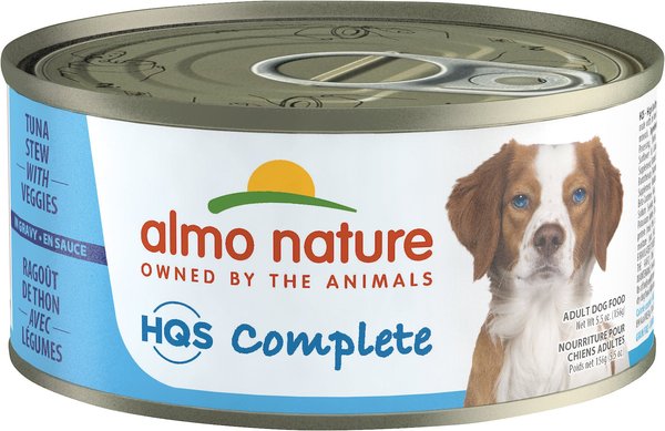 Almo Nature HQS Complete Tuna Stew Veggies Canned Dog Food, 5.5-oz can, case of 24 slide 1 of 9