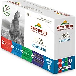 Almo Nature HQS Complete Variety Pack Canned Cat Food, 2.47-oz, case of 12