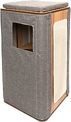 Vesper Cubo Tower 34.25-in Modern Cat Condo, Grey