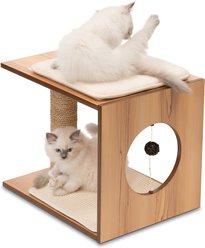 Vesper Stool 14.57-in Modern Cat Tree, Walnut slide 2 of 6