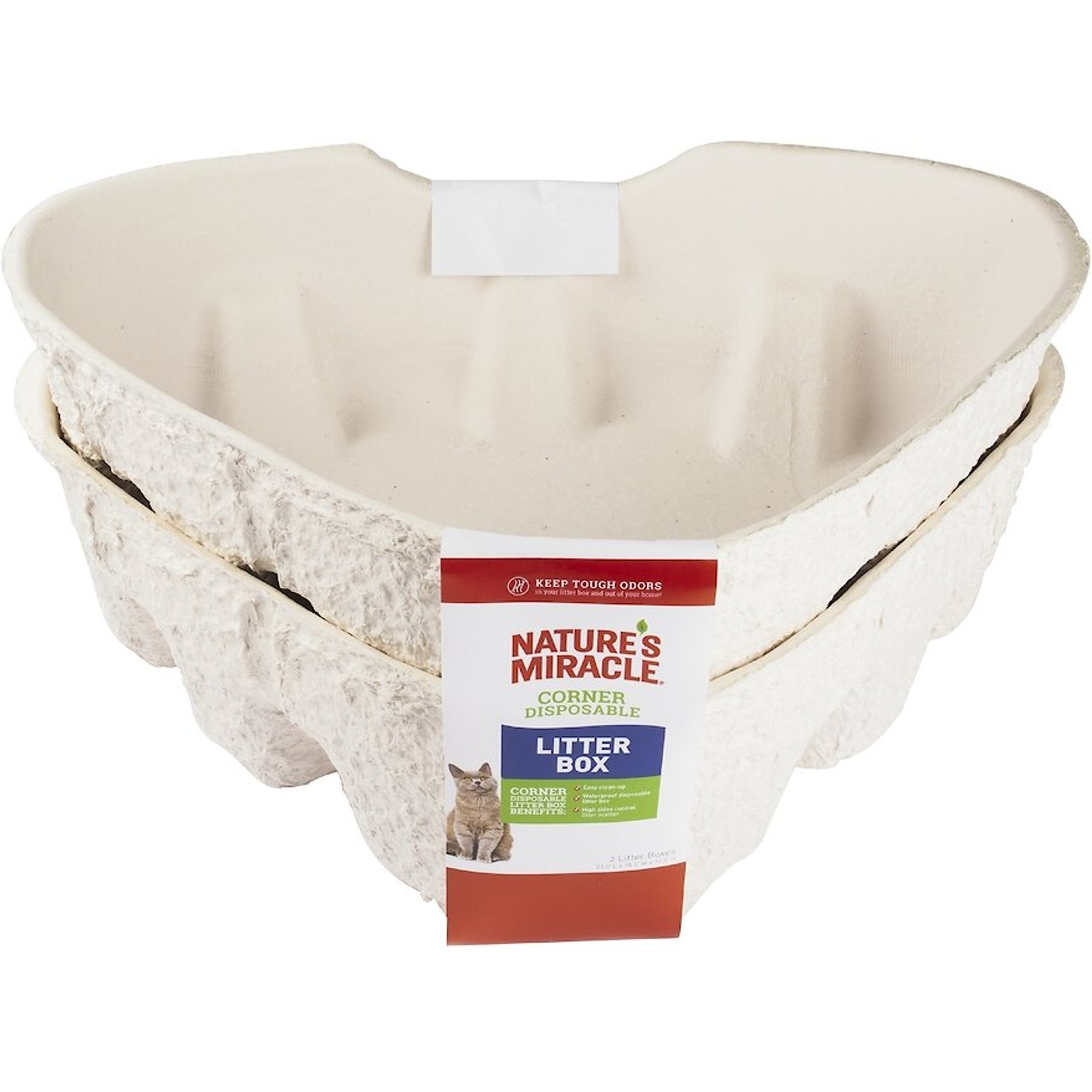 Nature's miracle corner disposable litter outlet box