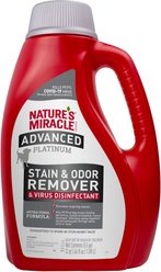 Nature's Miracle Advanced Platinum Dog Antibacterial Stain Remover & Odor Eliminator Refill, 64-oz bottle