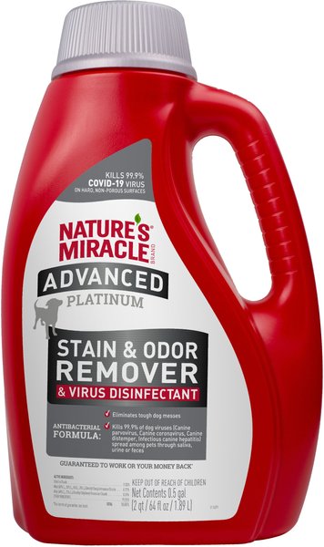 Nature's Miracle Advanced Platinum Dog Antibacterial Stain Remover & Odor Eliminator Refill, 64-oz bottle slide 1 of 7