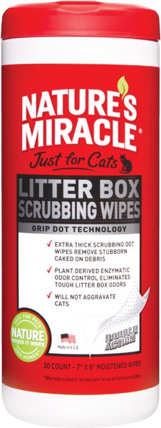 Nature's Miracle Cat Litter Box Scrubbing Wipes, 30 count slide 1 of 4