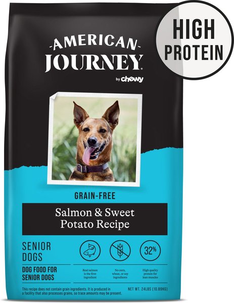 American Journey Senior Salmon & Sweet Potato Recipe Grain-Free Dry Dog Food, 24-lb bag slide 1 of 10