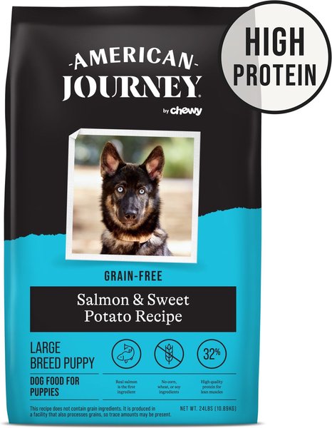 American Journey Grain Free Large Breed Puppy Salmon Sweet Potato Recipe Dry Dog Food 24 lb bag