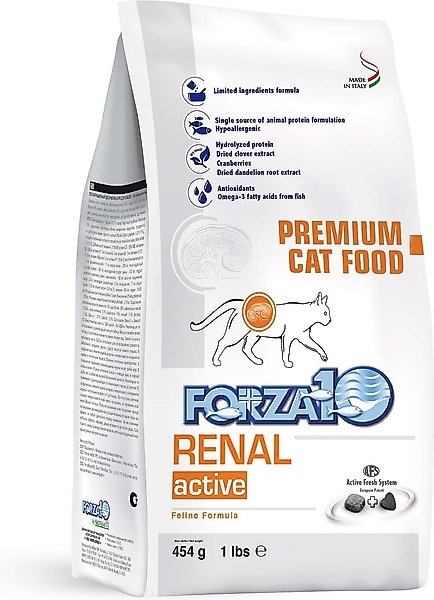 Forza10 Nutraceutic Active Kidney Renal Support Diet Dry Cat Food, 1-lb bag slide 1 of 8