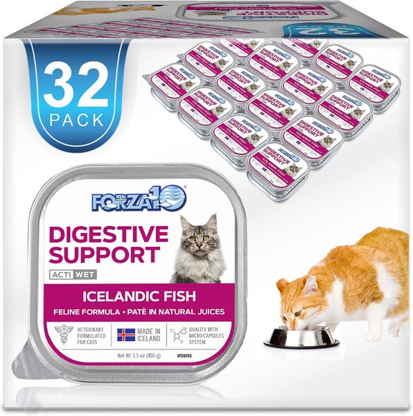 Forza10 Nutraceutic Actiwet Digestive Support Icelandic Fish Recipe Wet Cat Food, 3.5-oz, case of 32 slide 1 of 10