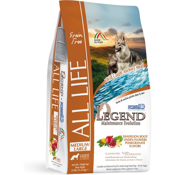 FORZA10 Nutraceutic Legend All Life Medium & Large Breed GrainFree Wild Caught Anchovy Dry Dog