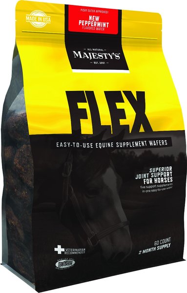 Majesty's Flex Joint Support Peppermint Flavor Wafers Horse Supplement, 60 count slide 1 of 1