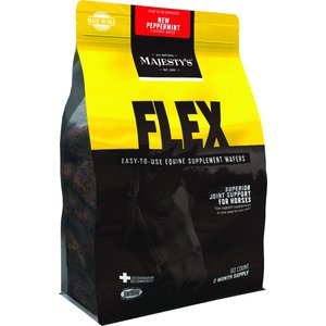 Majesty's Flex Joint Support Peppermint Flavor Wafers Horse Supplement, 60 count