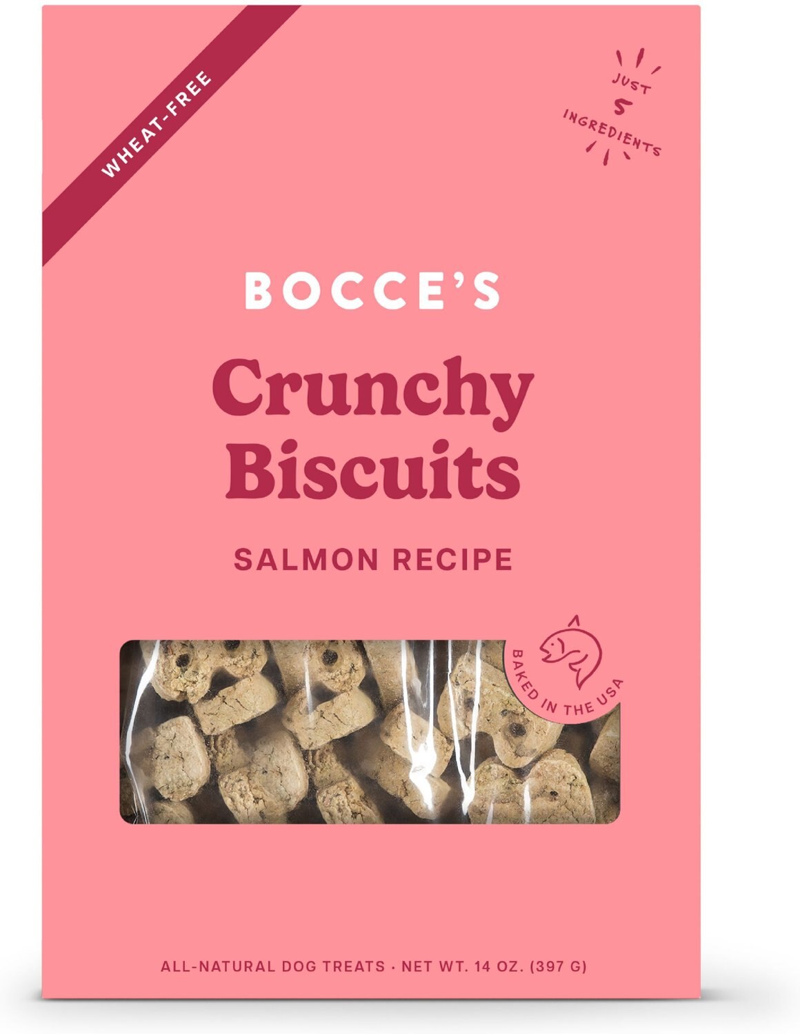 Bocce's Bakery Oven Baked Wheat-Free Salmon Recipe Dog Treats