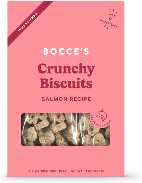 Bocce's Bakery Oven Baked Wheat-Free Salmon Recipe Dog Treats, 14-oz box slide 1 of 2
