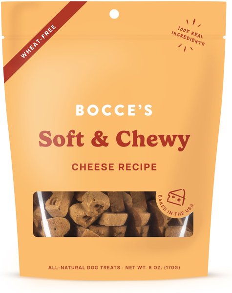 Bocce's Bakery Soft & Chewy Cheese Recipe Dog Treats, 6-oz bag slide 1 of 2