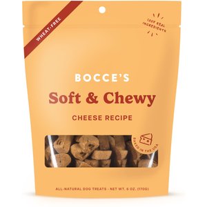 Bocce's Bakery Soft & Chewy Cheese Recipe Dog Treats, 6-oz bag
