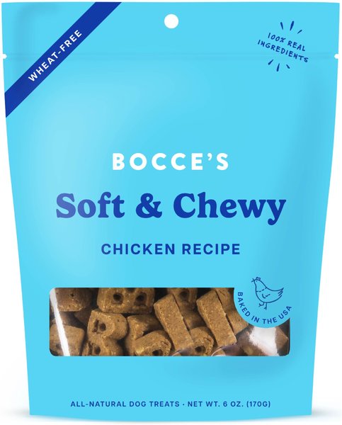 Bocce's Bakery Soft & Chewy Chicken Recipe Dog Treats, 6-oz bag slide 1 of 2