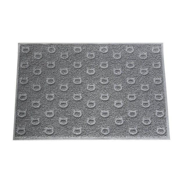 PET CHAMPION Cat Litter Mat, Gray, Large