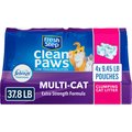 Fresh Step Clean Paws Multi-Cat Scented Clumping Clay Cat Litter, 37.8-lb box