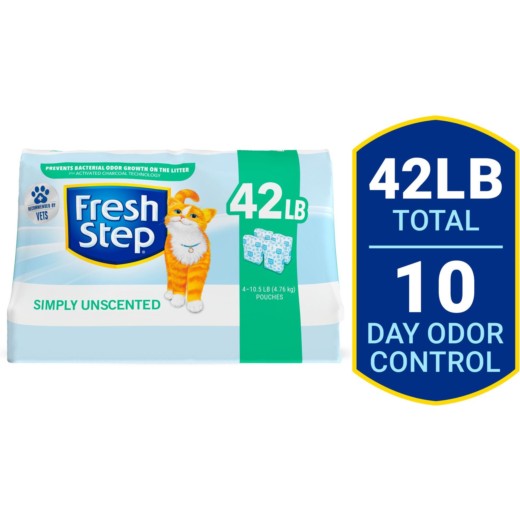 FRESH STEP Simply Unscented Clumping Clay Cat Litter 14 lb box Chewy