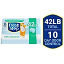 Fresh Step Simply Unscented Clumping Clay Cat Litter, 10.5-lb bag, pack of 4