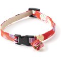 Necoichi Origami Balloon Cotton Breakaway Cat Collar with Bell, Red, 8.2 to 13.7-in neck, 2/5-in wide