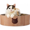 Necoichi Cozy Cat Scratcher Bowl Toy, Oak, Large