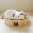 Necoichi Cozy Kratzschale Für Katzen – Kreisförmiges Bett & Kratzpad Aus 100% Recyceltem Papier, Japan-Bestseller