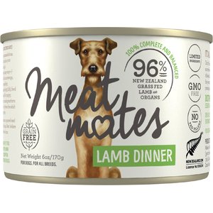 Meat Mates Lamb Dinner Grain-Free Canned Wet Dog Food, 6-oz, case of 24