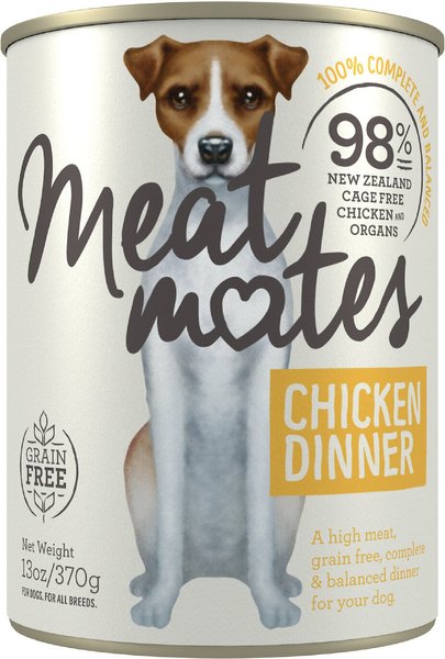 Meat Mates Chicken Dinner Grain-Free Canned Wet Dog Food, 13-oz, case of 12 slide 1 of 8