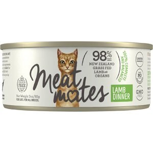 Meat Mates Lamb Dinner Grain-Free Canned Wet Cat Food, 3-oz, case of 24
