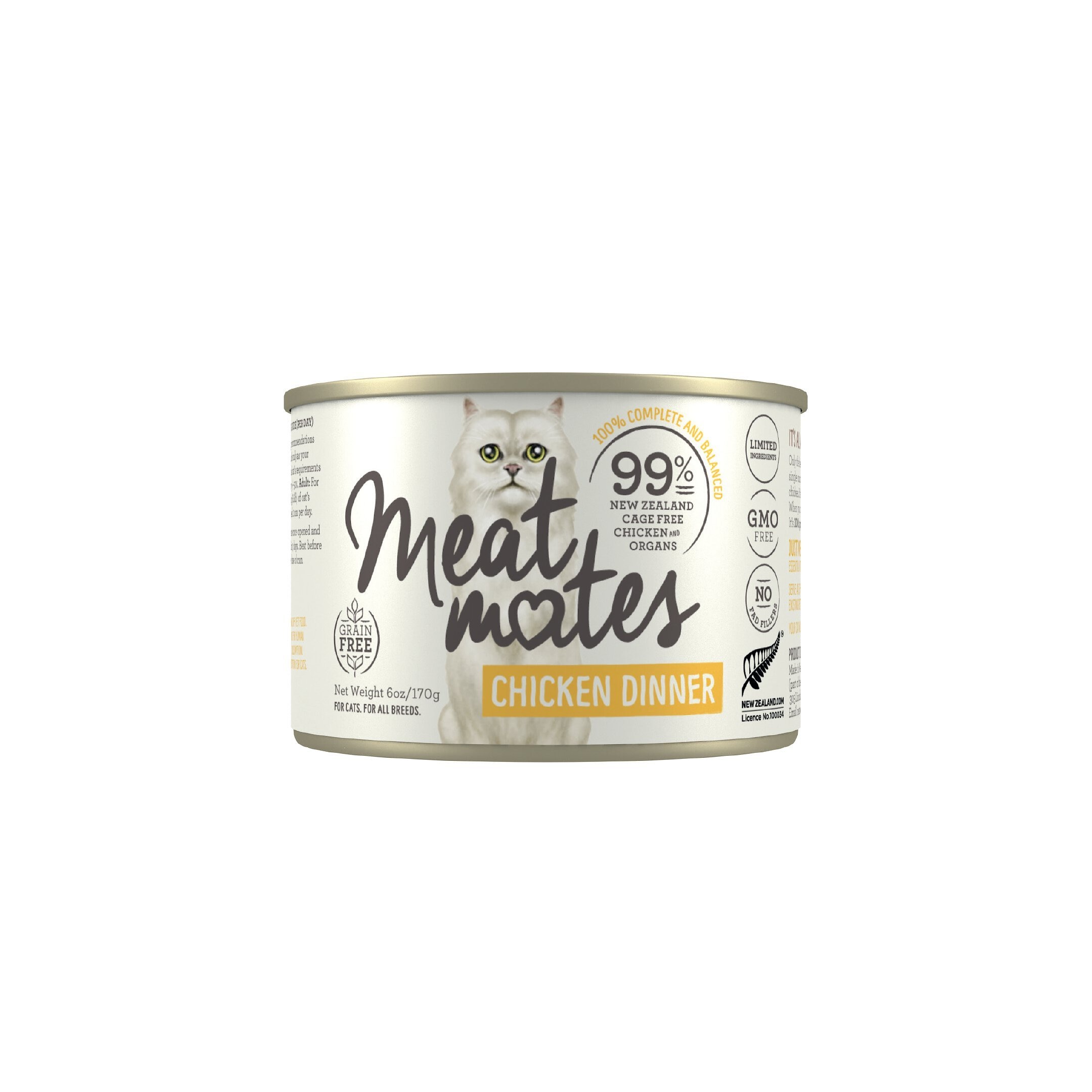 MEAT MATES Chicken Dinner Grain Free Canned Wet Cat Food reviews