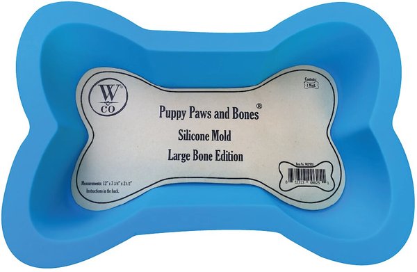 Win&Co Puppy Paws & Bones Silicone Bone Edition Baking Mold, Blue slide 1 of 5