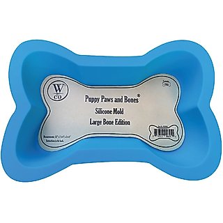 Win&Co Puppy Paws & Bones Silicone Bone Edition Baking Mold, Blue slide 1 of 5