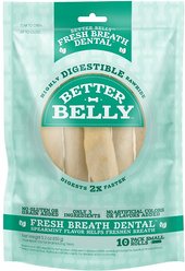 Better Belly Spearmint Flavor Rawhide Roll Dog Treats, Small, 10 count