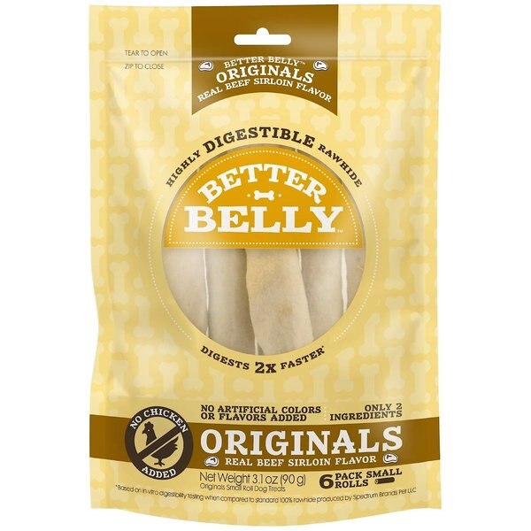 Better Belly Thins Rawhide Roll Dog Treats