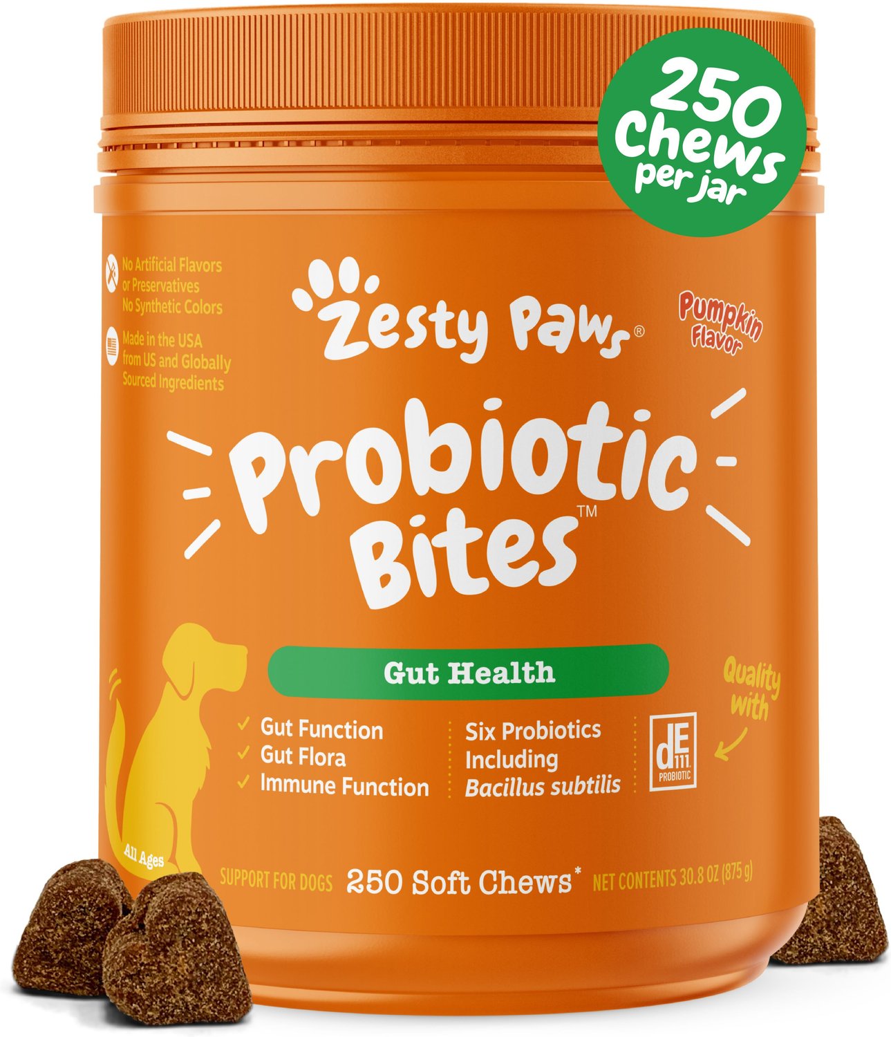 zesty paws probiotic bites for dogs with digestive enzymes